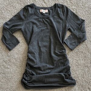 Pink Republic Charcoal Gray Women's 3/4 Sleeve Crew Neck Sweater